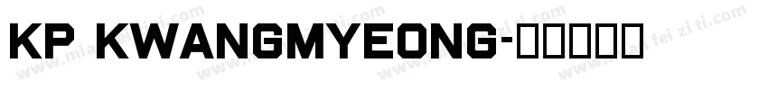 KP KwangMyeong字体转换